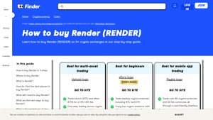 Screenshot of How to buy Render (RENDER) | Buy RENDER in 5 steps | Finder.com