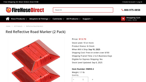 Firehose Direct - Red Reflective Road Marker (2 Pack)