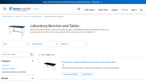Fisher Scientific - Laboratory Benches and Tables