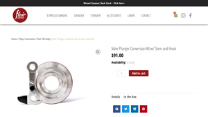 Flair - Valve Plunger Conversion Kit