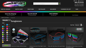 Flashing Blinky Lights - LED Sunglasses