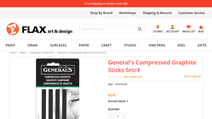 FlaxArt - General's Compressed Graphite Sticks Set/4