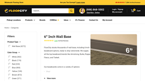 Flexco - 6-Inch Wall Base Options
