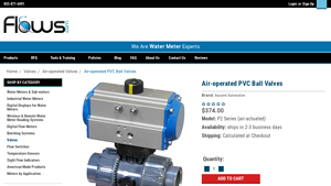 Flows - Air-Operated PVC Ball Valves