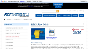Fluid Components - FLT93L Flow Switch