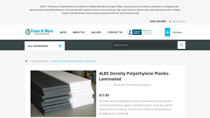 Foam For You - 4lbs Density Polyethylene Planks