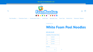 Foam Noodles - White Pool Noodles Bulk