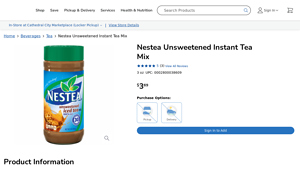 Nestea - Unsweetened Instant Tea Mix