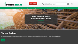 Form Tech Inc - Welded Wire Mesh Reinforcement