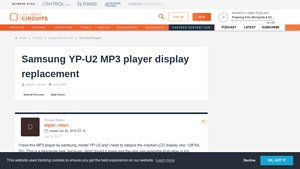 Samsung - YP-U2 MP3 Player LCD Replacement