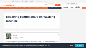 Washing Machine - Control Board Components