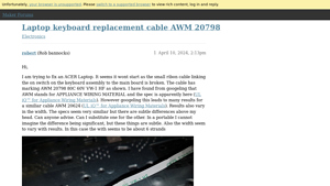 Maker Forums - Laptop Keyboard Replacement Cable