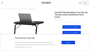 Foter - Krystell 22 Sled Base Tilting TV Tray Table