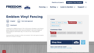 Freedom Product - Emblem Vinyl Fencing