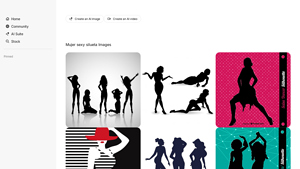 Freepik - Sexy Woman Silhouette Graphics