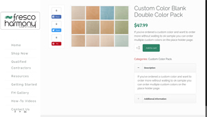 Fresco Harmony - Custom Color Blank Double Color Pack