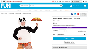 Fun - Kung Fu Panda Adult Po Costume