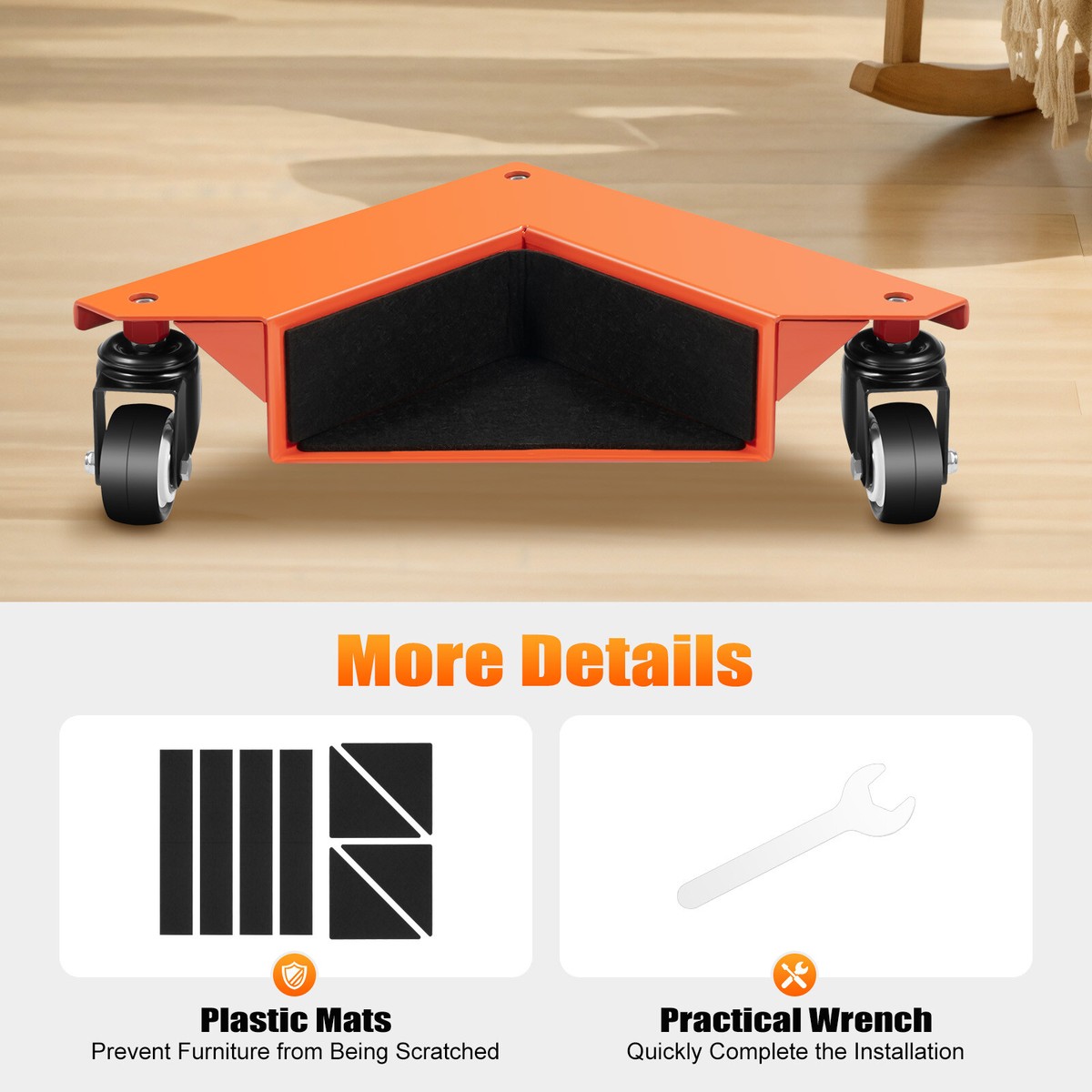An application scenario or product detail of furniture moving wheels - Image 9
