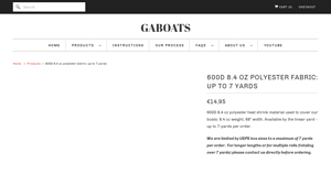 GABOATS - 600D 8.4 oz Polyester Fabric