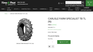 Carlstar - Carlisle Farm Specialist TB TL Tire