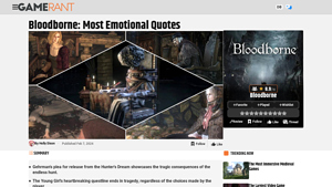 Gamerant - Bloodborne Overview