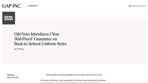 Old Navy - Kid Proof Guarantee