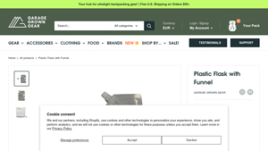 Garage Grown Gear - Plastic Flask with Funnel