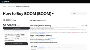 Screenshot of How to Buy BOOM (BOOM) - Gate.com