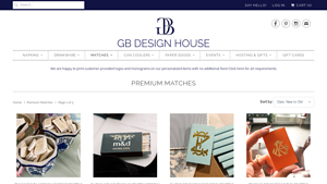 GB Design House - Customizable Premium Wedding Matches