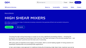 GEA - High Shear Mixers