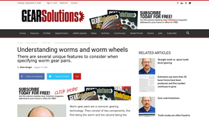 Gear Solutions - Worm Gear Pairs
