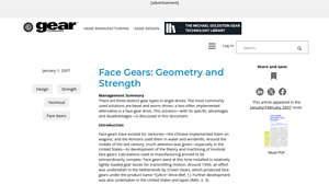 Gear Technology - Face Gears