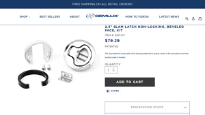 Gemlux - Slam Latch Kit