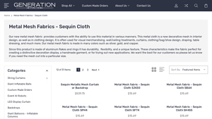 Generation Store - Metal Mesh Fabric