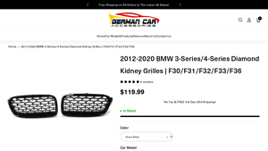 BMW - Diamond Kidney Grilles for 3-Series/4-Series