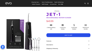 EVO - JET-1 Portable Cordless Water Flosser