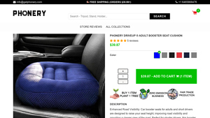 Phonery - Phonery DriveUp ® Adult Booster Seat Cushion