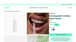 Quip - Rechargeable Cordless Water Flosser