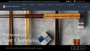 Ginzan Atsuno - Personalized Engraved Chopsticks