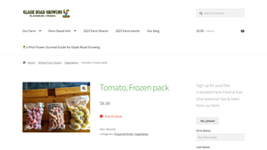 Glade Road Growing - Tomato, Frozen Pack