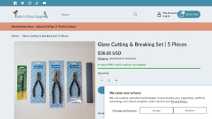 Glass Supplies 41 - Glass Cutting & Breaking Set