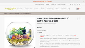 Glass Vases Depot - Glass Bubble Bowl