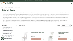 Global Event Supply - Chiavari Chairs