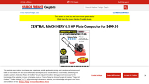 Central Machinery - 6.5 HP Plate Compactor