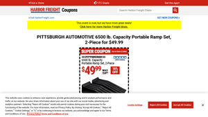 PITTSBURGH AUTOMOTIVE - 6500 lb. Capacity Portable Ramp Set