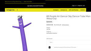 Go Big Advertising - 6ft Purple Air Dancer Sky Dancer Tube Man