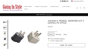 Going In Style - Jamaica Travel Adapter Kit