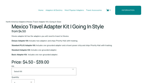 Going In Style - Mexico Travel Adapter Kit