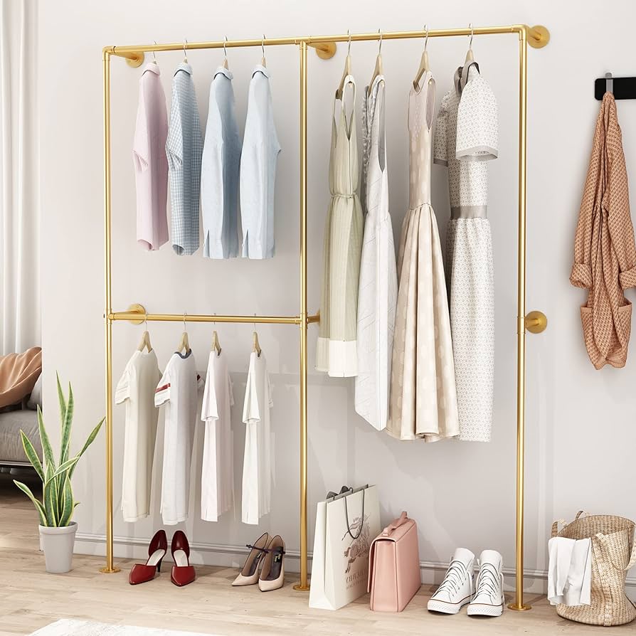 An application scenario or product detail of gold clothing rack - Image 4