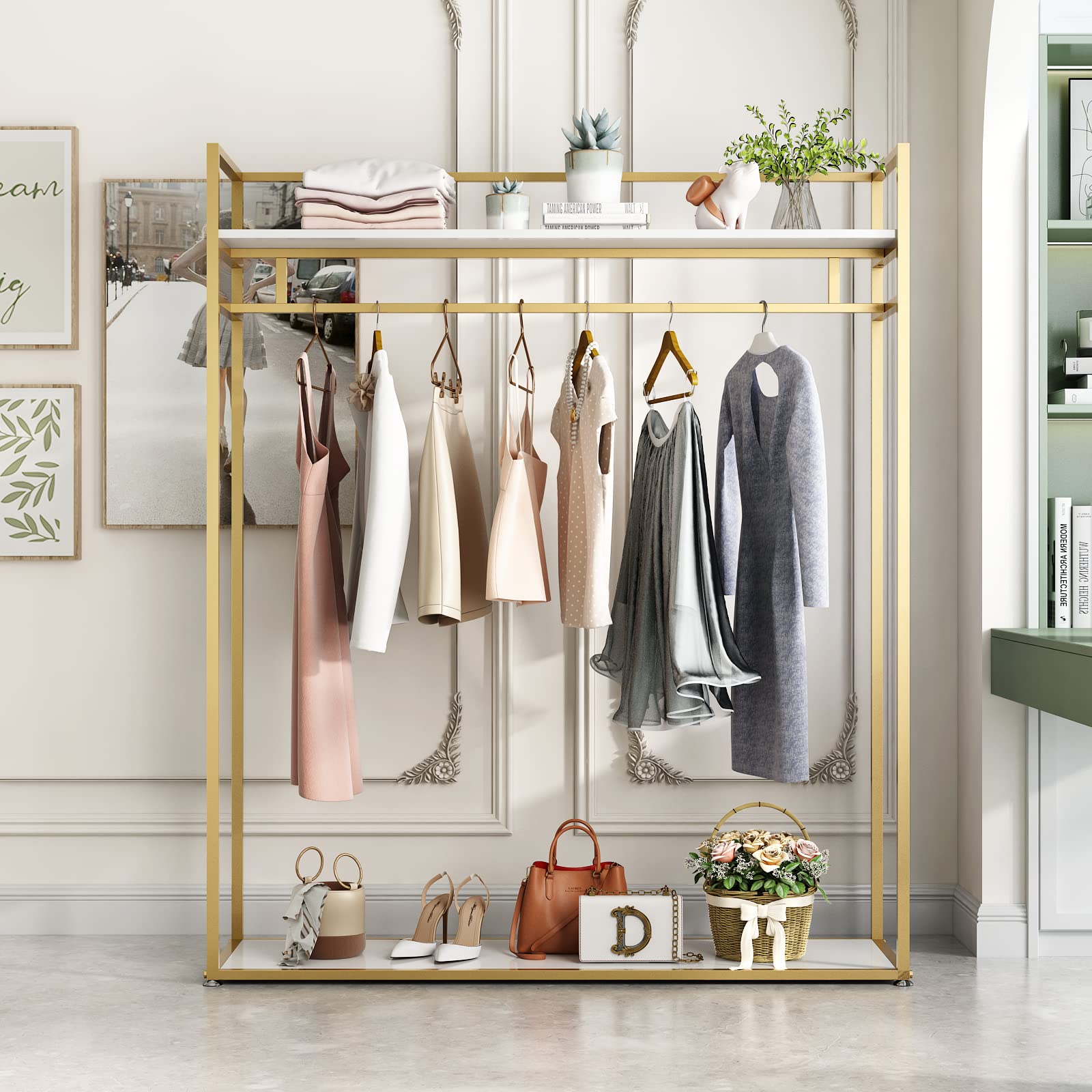 An application scenario or product detail of gold clothing rack - Image 7